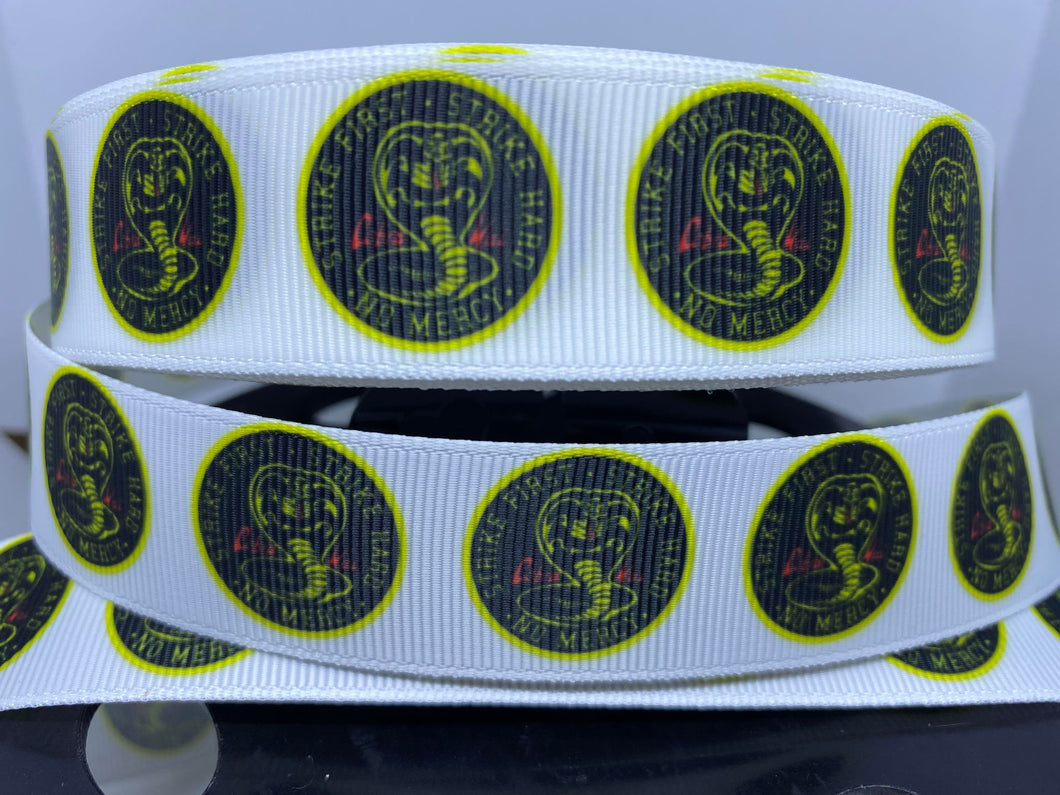 1 yard 1 inch  TV Show Cobra Kai Grosgrain Ribbon