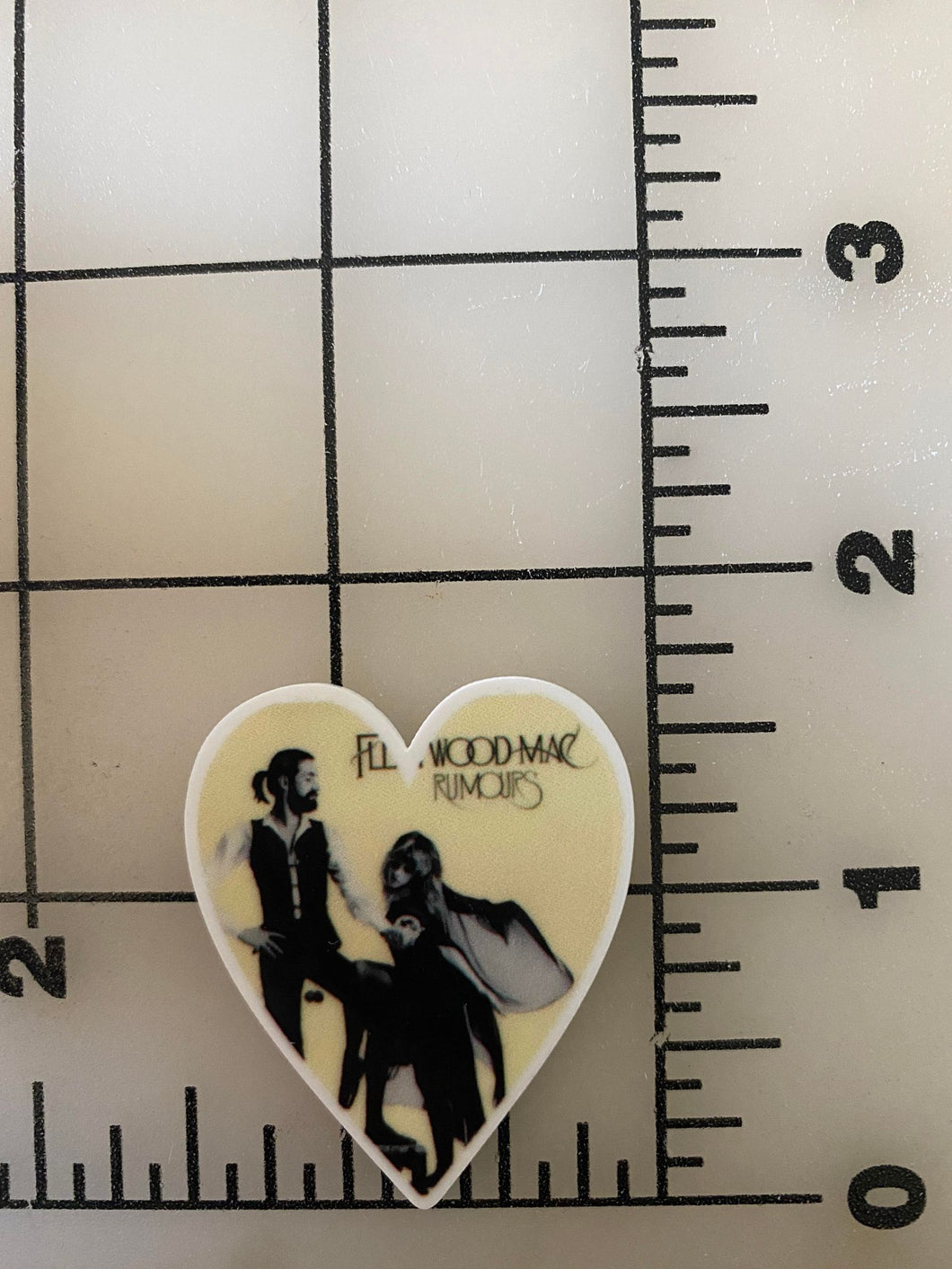 Fleetwood Mac Rumors Heart Flat back Printed Resin