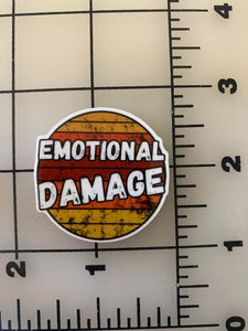 Emotional Damage TikTok Viral Video Flat back Printed Resin