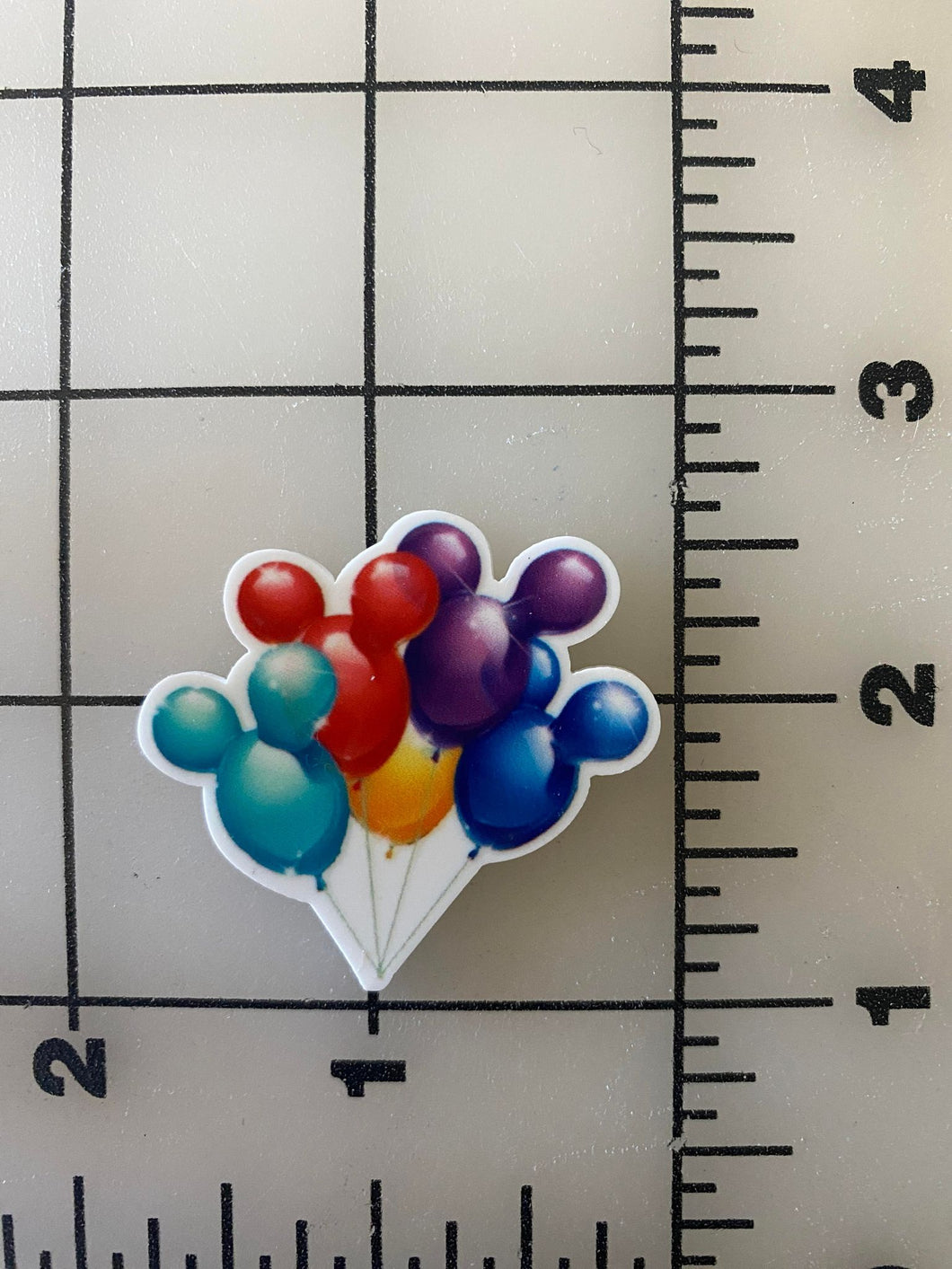 Bouquet of Mickey Balloons Flat back Printed Resin