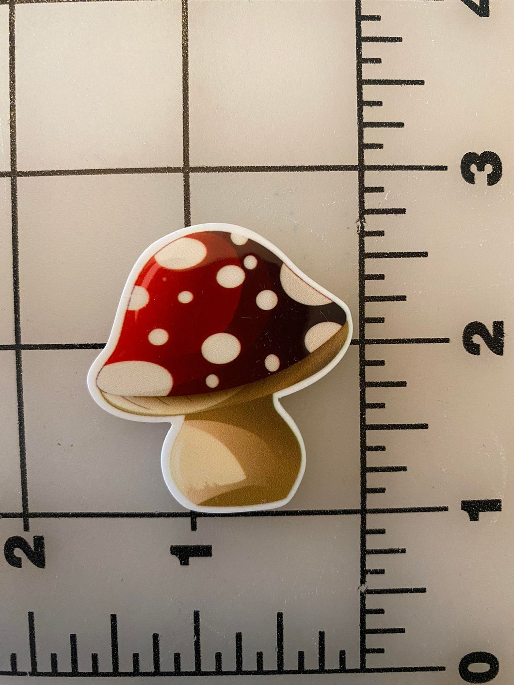 Cute Mushroom Flat back Printed Resin