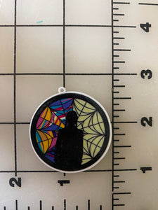"Wednesday" Window  Flat back Printed Resin