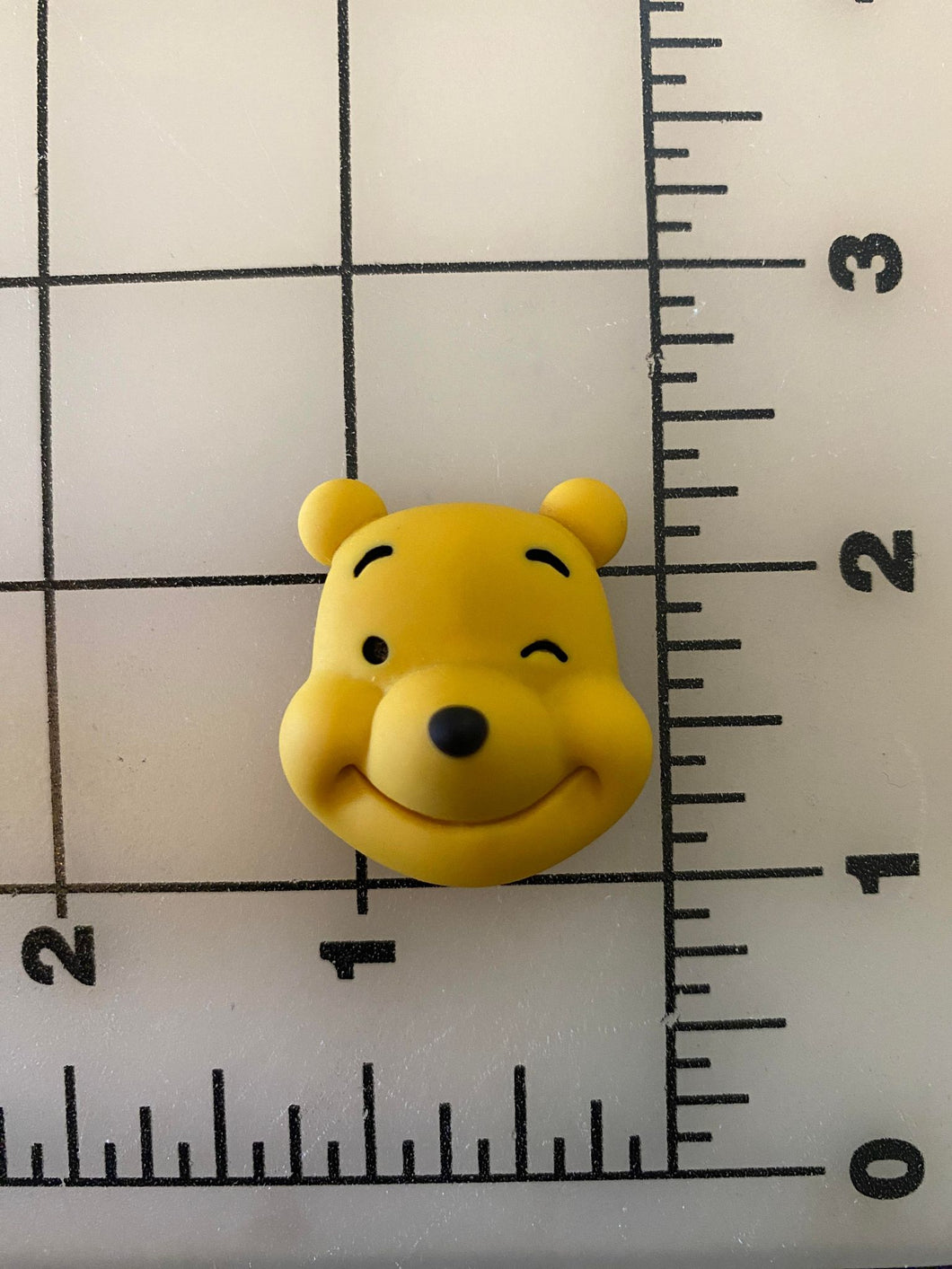Winnie the pooh Head 3-D Flat back Printed Resin