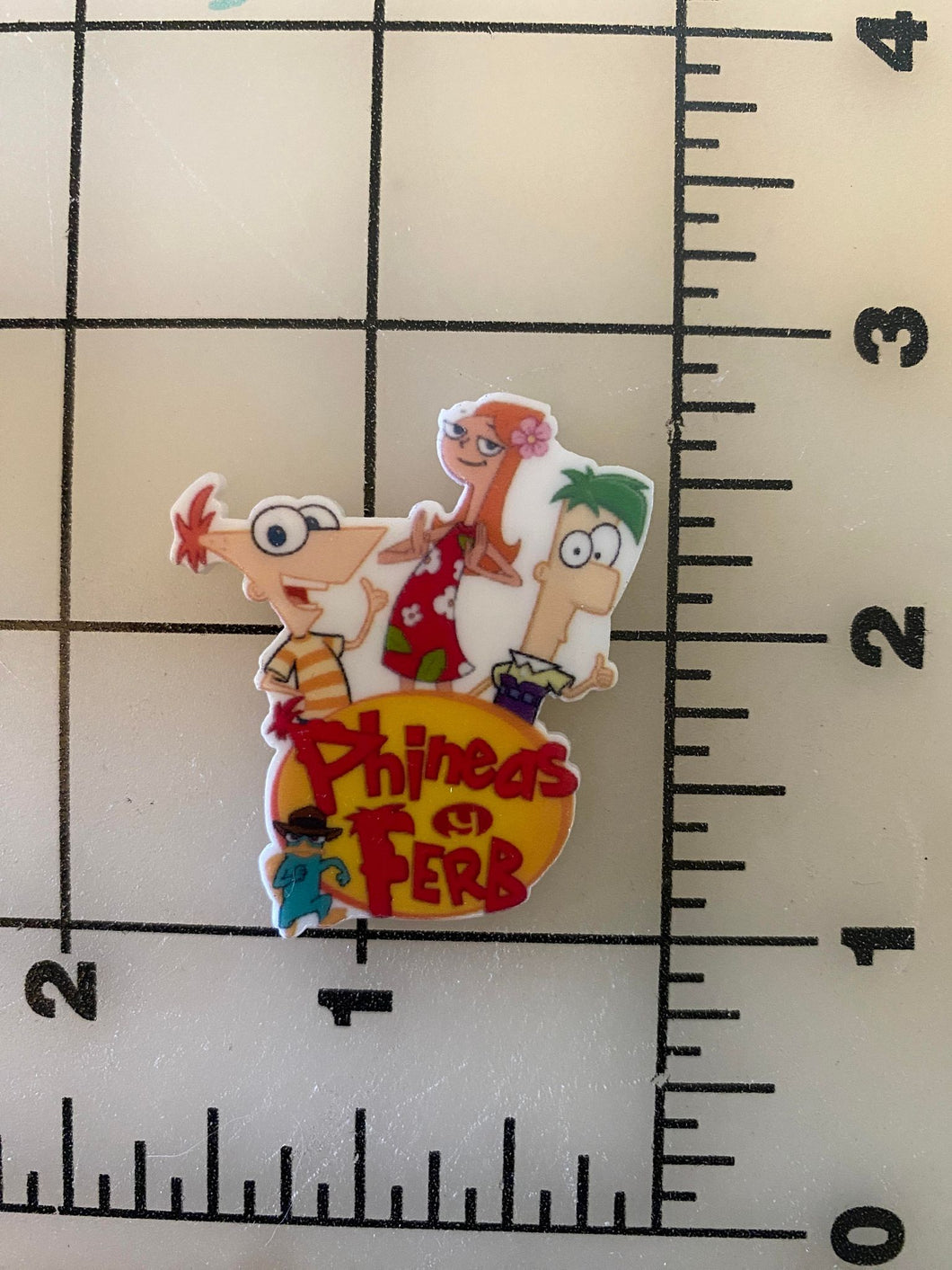 Phineas and Ferb Flat back Printed Resin