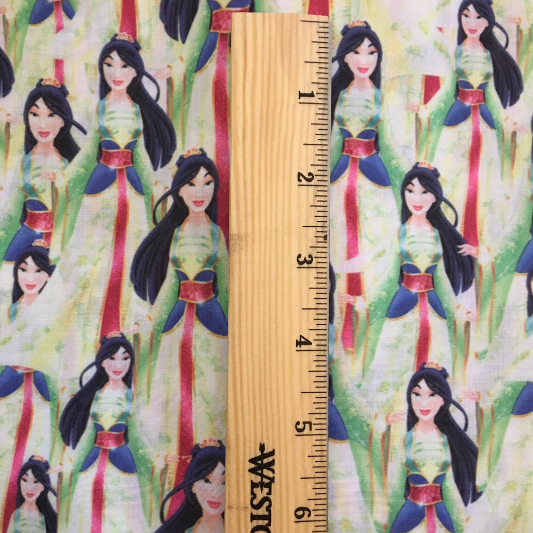 LAST CHANCE!! Cotton Disney Movie Mulan Multi Print Inspired Fabric