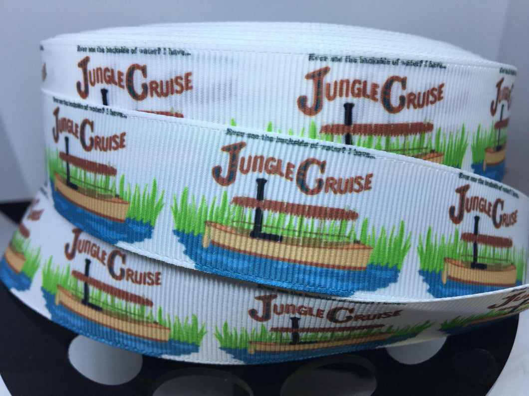 1 yard 1 inch Jungle Cruise Grosgrain Ribbon