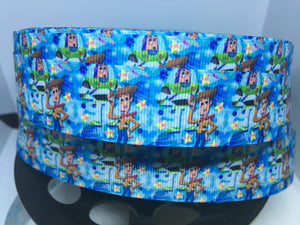 1 yard 1 inch Toy Story Woody and Buzz  Grosgrain Ribbon Woody Buzz Jesse