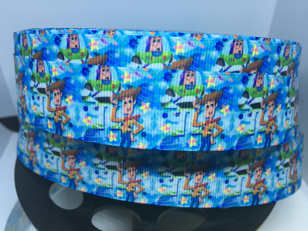 1 yard 1 inch Toy Story Woody and Buzz  Grosgrain Ribbon Woody Buzz Jesse