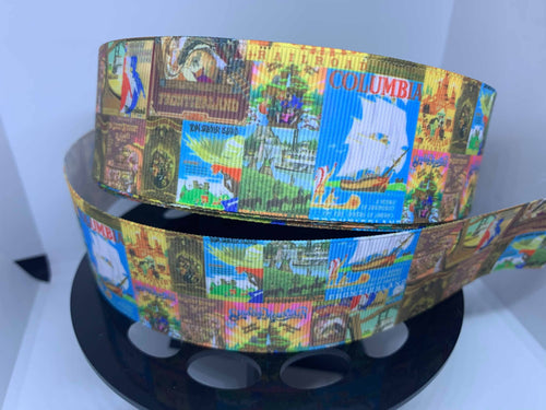1 Yard 1 1/2 inch Frontierland Attraction Poster Grosgrain Ribbon