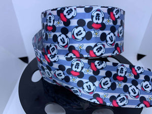 1 Yard 1 1/2 inch Classic Mickey and Minnie Mouse SATIN Ribbon