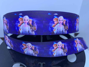 1 yard 7/8" Disney Frozen 2 Anna Elsa Kristoff, Olaf