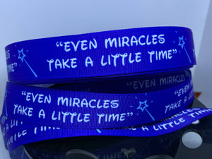 1 yard 7/8" Classic Disney Quote Print  Grosgrain Ribbon Fairy Godmother Cinderella