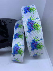 1 Yard 1 inch Monsters Inc Mike and Sully Lanyard Grosgrain Ribbon
