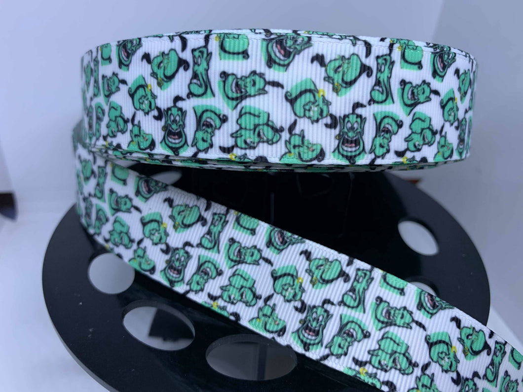 1 yard 1 inch Disney Aladdin Genie Expressions Print Grosgrain Ribbon