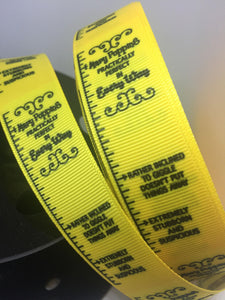 1 yard 1 inch Mary Poppins Measuring Tape Print Grosgrain Ribbon