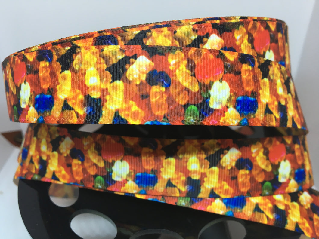 BTY 1 yard 7/8' Gummy Bear Grosgrain Ribbon - Bow Making - Gummie Bears Haribo