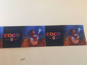 1 yard 1 inch New Movie COCO Miguel Grosgrain Ribbon Day of the Dead