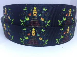 EXCLUSIVE DESIGN 1 yard 1 inch Disneyland Tiki Room Grosgrain Ribbon - Bow Making Ribbon -Tiki Birds Dole Whip Attraction Adventureland