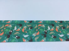 1 yard 1 inch Pretty and Simple Mermaid print with Narwhal Bow Making Ribbon - Cosplay Grosgrain Ribbon Teal and Peach