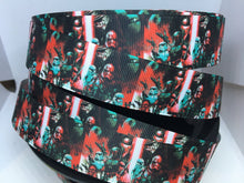 BTY  1 yard 1 inch wars with Star Kylo Ren First Order Grosgrain Ribbon - Comic Bow Making - Cosplay Capt.Phasma Storm Trooper