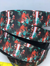 BTY  1 yard 1 inch wars with Star Kylo Ren First Order Grosgrain Ribbon - Comic Bow Making - Cosplay Capt.Phasma Storm Trooper