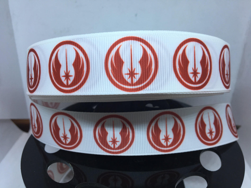 1 yard 1 inch Star Wars Jedi Symbol Grosgrain Ribbon
