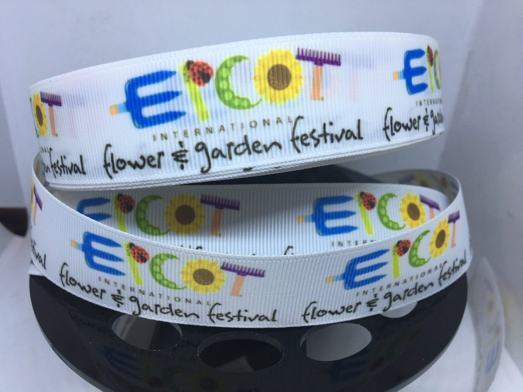 1 yard 1 inch EPCOT Flower and Garden Festival Grosgrain Ribbon