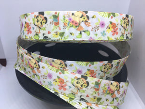 1 yard 7/8" EPCOT Flower and Garden Festival Minnie Mouse Grosgrain Ribbon