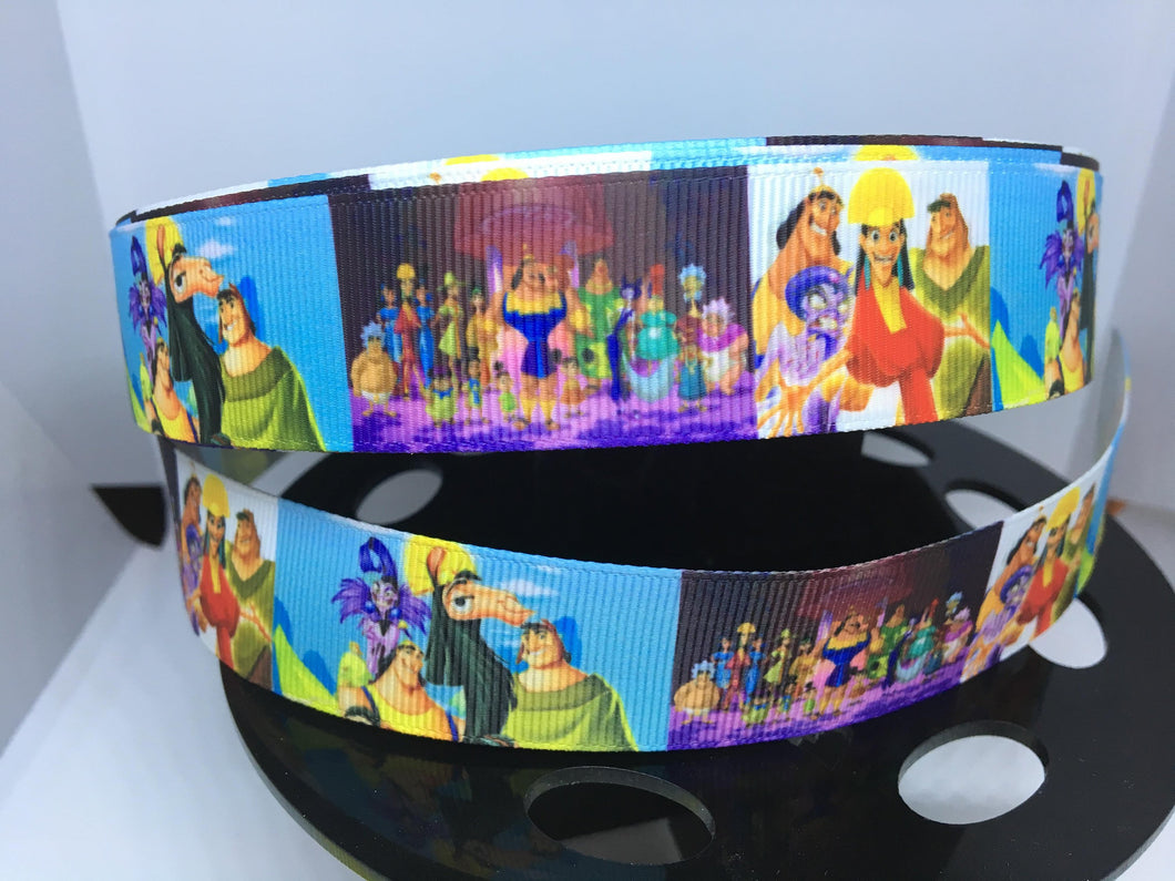1 yard 1 inch Disney The Emperor's New Groove Grosgrain Ribbon Kuzco