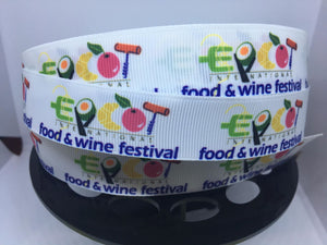 1 yard 7/8' EPCOT Food & Wine Festival Grosgrain Ribbon