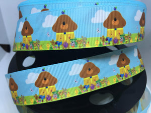 CLEARANCE 1 yard 1 inch Hey Duggee Grosgrain Bow Making Ribbon -PBS Nickelodeon Cartoon Nick Jr.