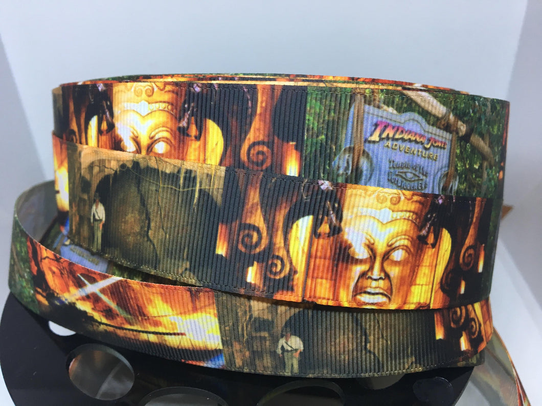 1 yard 1 inch  Indiana Jones and  Temple of the Forbidden Eye Grosgrain Ribbon