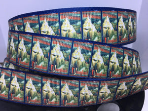 1 yard 1 inch Disneyland Attraction Poster Matterhorn Grosgrain Ribbon Ride Roller Coaster