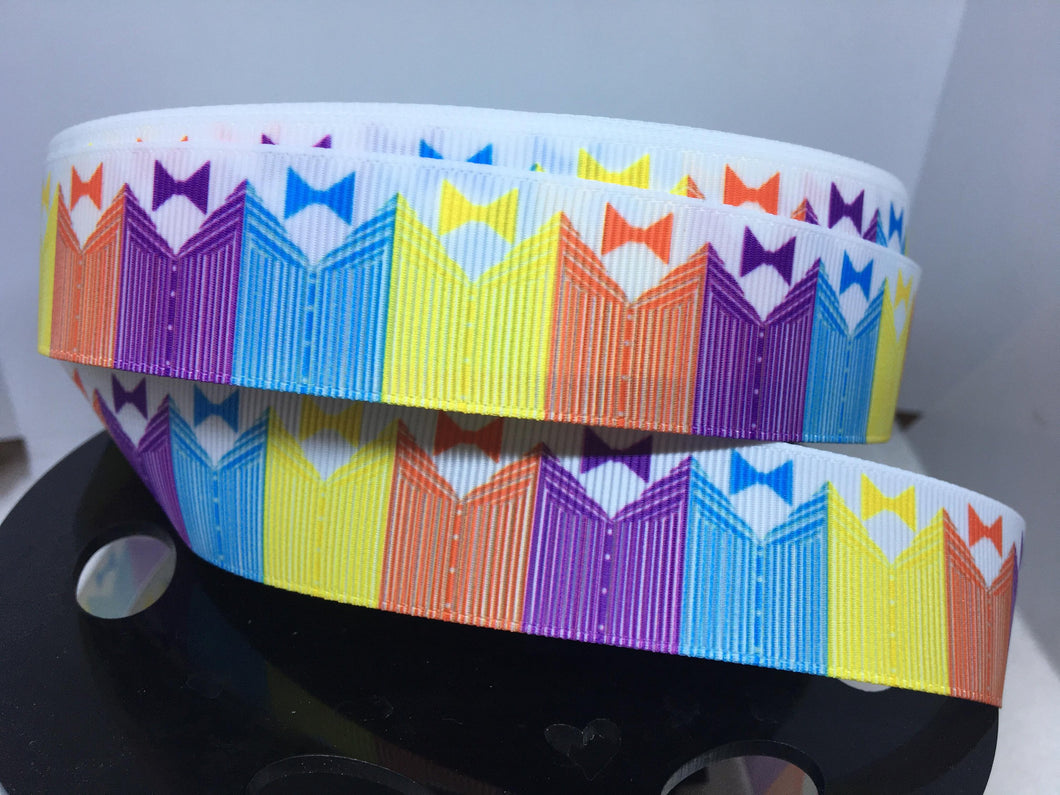 1 yard 1 inch Parks Dapper Dan's Print Grosgrain Ribbon
