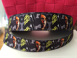 1 yard 7/8" C3PO Droid Star Wars Grosgrain Ribbon - Comic Bow Making Ribbon - Cosply Grosgrain Ribbon - 22 mm Ribbon